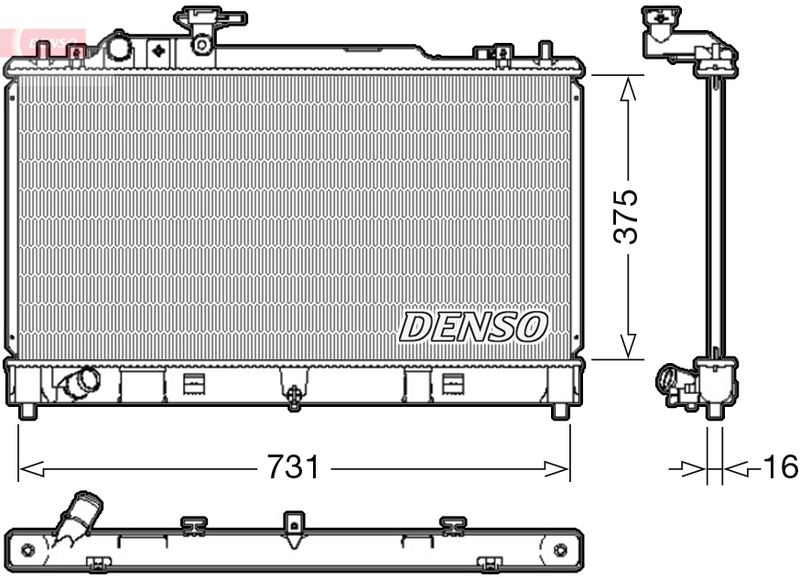 DRM44036 DENSO Радиатор, охлаждение двигателя