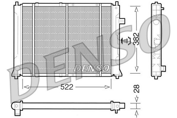 DRM24014 DENSO Радиатор, охлаждение двигателя