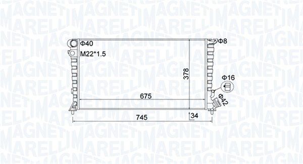 350213195100 MAGNETI MARELLI Радиатор, охлаждение двигателя