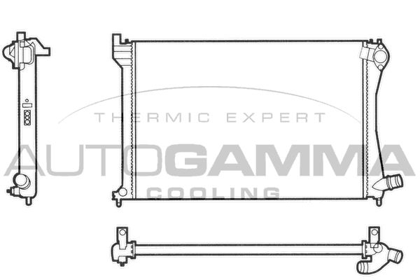 101345 AUTOGAMMA Радиатор, охлаждение двигателя