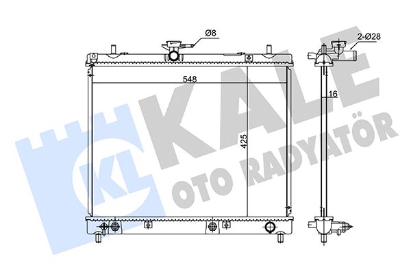 348195 KALE OTO RADYATÖR Радиатор, охлаждение двигателя