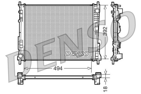 DRM23079 DENSO Радиатор, охлаждение двигателя