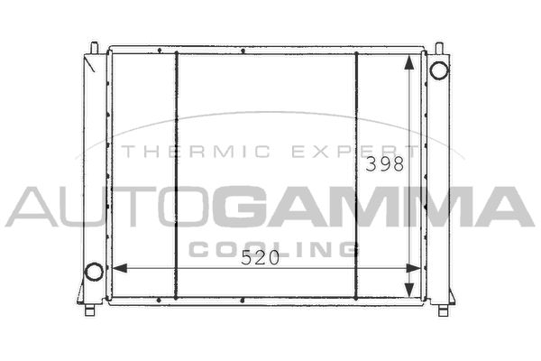 101255 AUTOGAMMA Радиатор, охлаждение двигателя