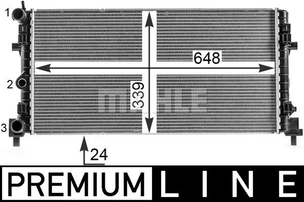 CR2082000P MAHLE Радиатор, охлаждение двигателя