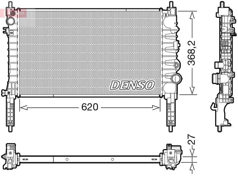 DRM20122 DENSO Радиатор, охлаждение двигателя