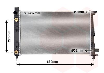 30002282 VAN WEZEL Радиатор, охлаждение двигателя