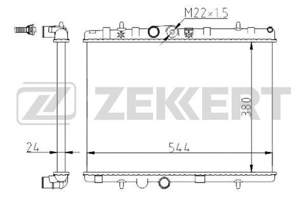 MK1344 ZEKKERT Радиатор, охлаждение двигателя