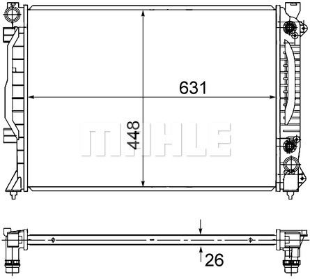 CR1686000S MAHLE Радиатор, охлаждение двигателя