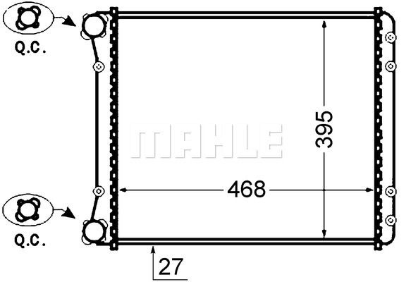 CR1418000S MAHLE Радиатор, охлаждение двигателя