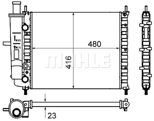 CR838000S MAHLE Радиатор, охлаждение двигателя