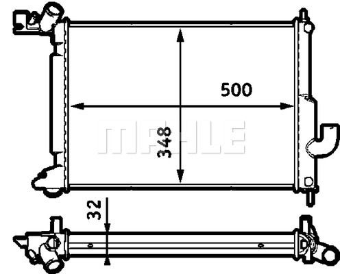 CR563000S MAHLE Радиатор, охлаждение двигателя