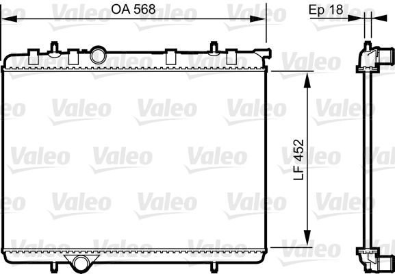 735090 VALEO Радиатор, охлаждение двигателя