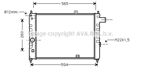 OL2052 AVA QUALITY COOLING Радиатор, охлаждение двигателя