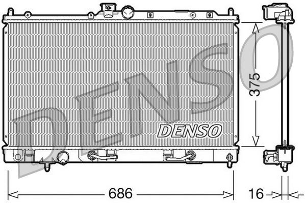 DRM45024 DENSO Радиатор, охлаждение двигателя