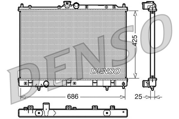 DRM45028 DENSO Радиатор, охлаждение двигателя