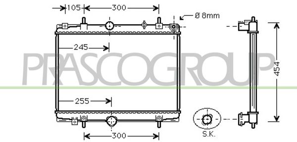 CI520R002 PRASCO Радиатор, охлаждение двигателя