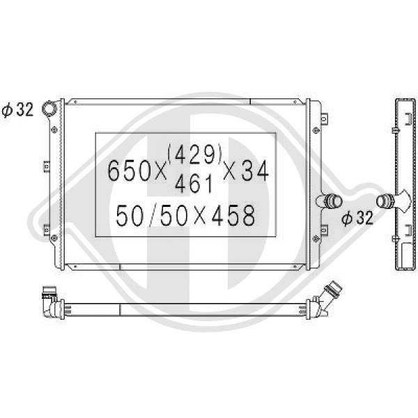 DCM3443 DIEDERICHS Радиатор, охлаждение двигателя