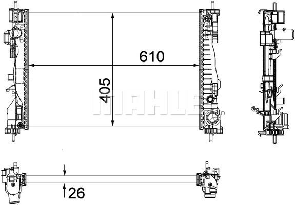 CR1178000P MAHLE Радиатор, охлаждение двигателя