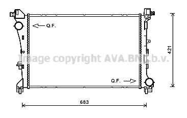 FT2414 AVA QUALITY COOLING Радиатор, охлаждение двигателя