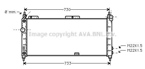 OLA2200 AVA QUALITY COOLING Радиатор, охлаждение двигателя