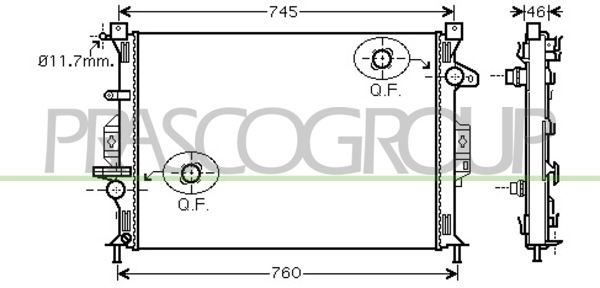 FD079R001 PRASCO Радиатор, охлаждение двигателя