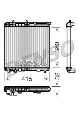 DRM07011 DENSO Радиатор, охлаждение двигателя