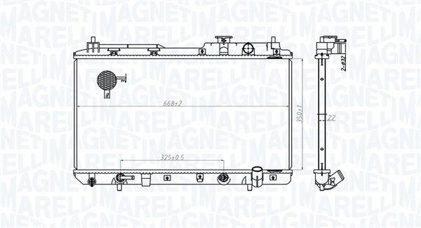 350213178200 MAGNETI MARELLI Радиатор, охлаждение двигателя