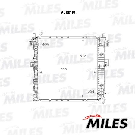 ACRB118 MILES Радиатор, охлаждение двигателя