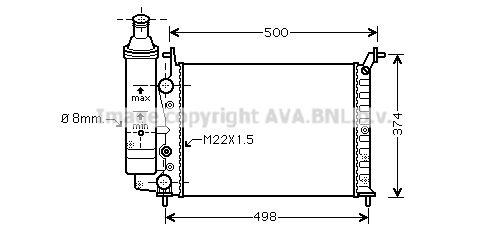 FT2323 AVA QUALITY COOLING Радиатор, охлаждение двигателя