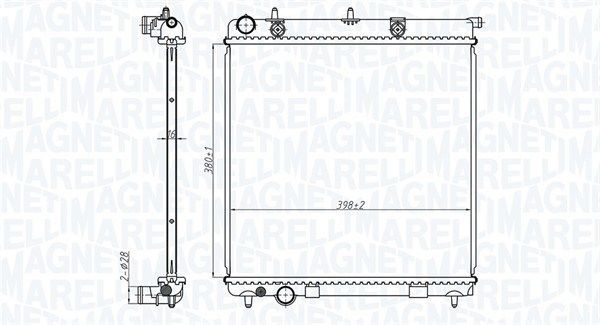 350213173500 MAGNETI MARELLI Радиатор, охлаждение двигателя