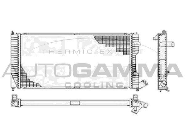 105088 AUTOGAMMA Радиатор, охлаждение двигателя