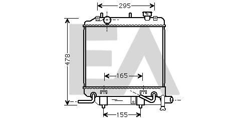 31R52001 EACLIMA Радиатор, охлаждение двигателя