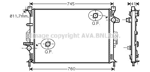 FDA2424 PRASCO Радиатор, охлаждение двигателя