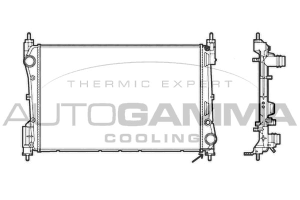 105791 AUTOGAMMA Радиатор, охлаждение двигателя