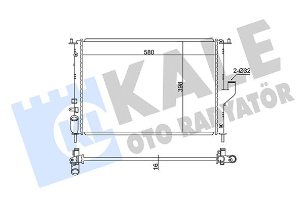 348685 KALE OTO RADYATÖR Радиатор, охлаждение двигателя