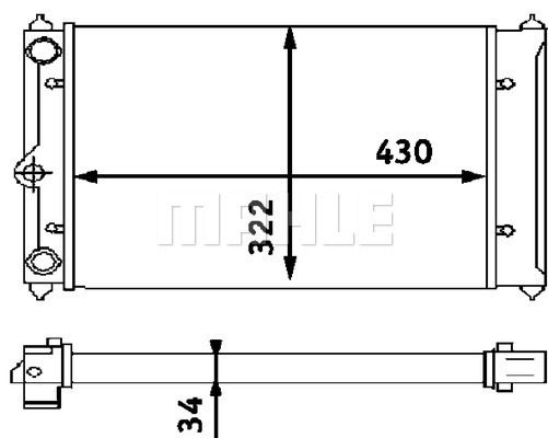 CR408000S MAHLE Радиатор, охлаждение двигателя