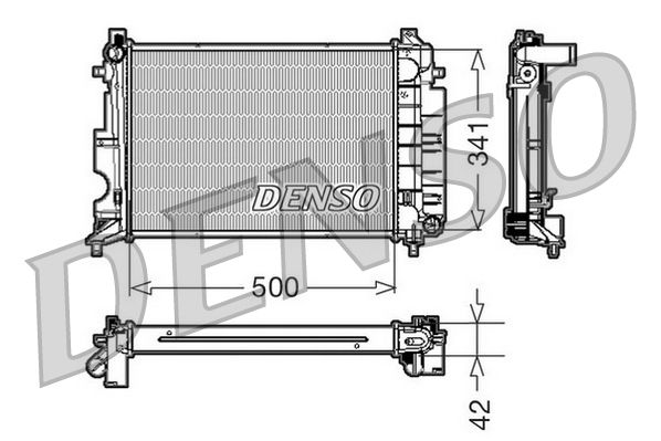 DRM25014 DENSO Радиатор, охлаждение двигателя