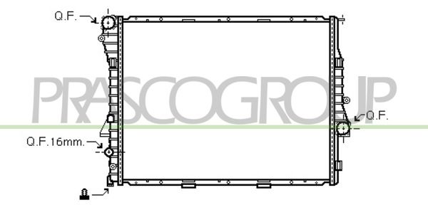 BM820R003 PRASCO Радиатор, охлаждение двигателя