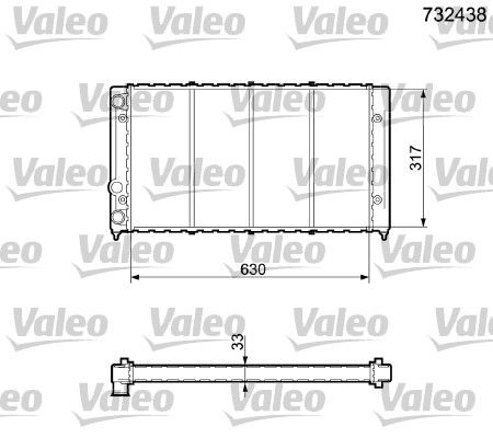 732438 VALEO Радиатор, охлаждение двигателя