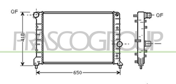 AA340R002 PRASCO Радиатор, охлаждение двигателя