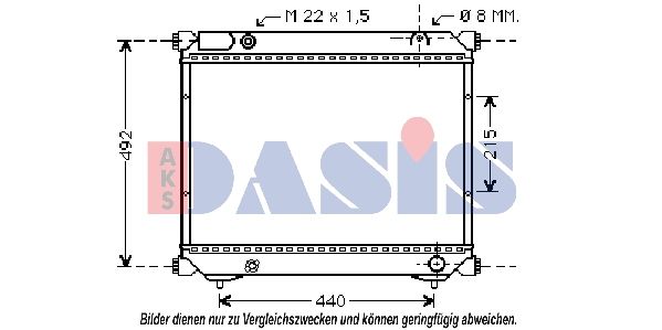 320370N AKS DASIS Радиатор, охлаждение двигателя