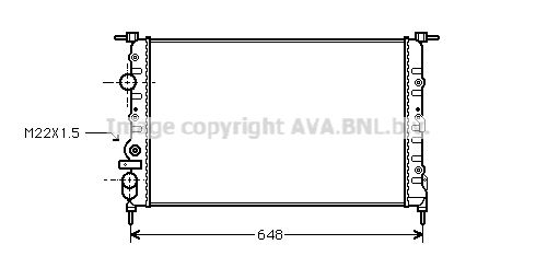 RT2198 AVA QUALITY COOLING Радиатор, охлаждение двигателя