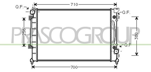 AD032R006 PRASCO Радиатор, охлаждение двигателя