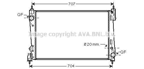 FTA2401 AVA QUALITY COOLING Радиатор, охлаждение двигателя