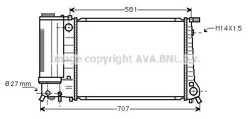 BW2090 AVA QUALITY COOLING Радиатор, охлаждение двигателя