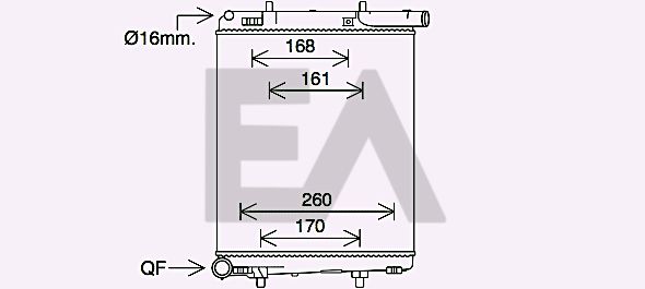 31R55059 EACLIMA Радиатор, охлаждение двигателя