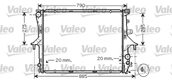 734739 VALEO Радиатор, охлаждение двигателя