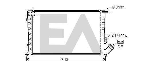 31R10039 EACLIMA Радиатор, охлаждение двигателя