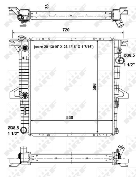 56033 NRF Радиатор, охлаждение двигателя