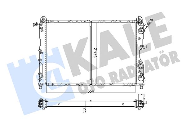 102000 KALE OTO RADYATÖR Радиатор, охлаждение двигателя